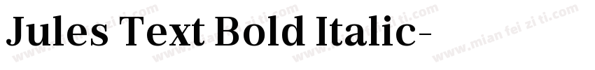 Jules Text Bold Italic字体转换